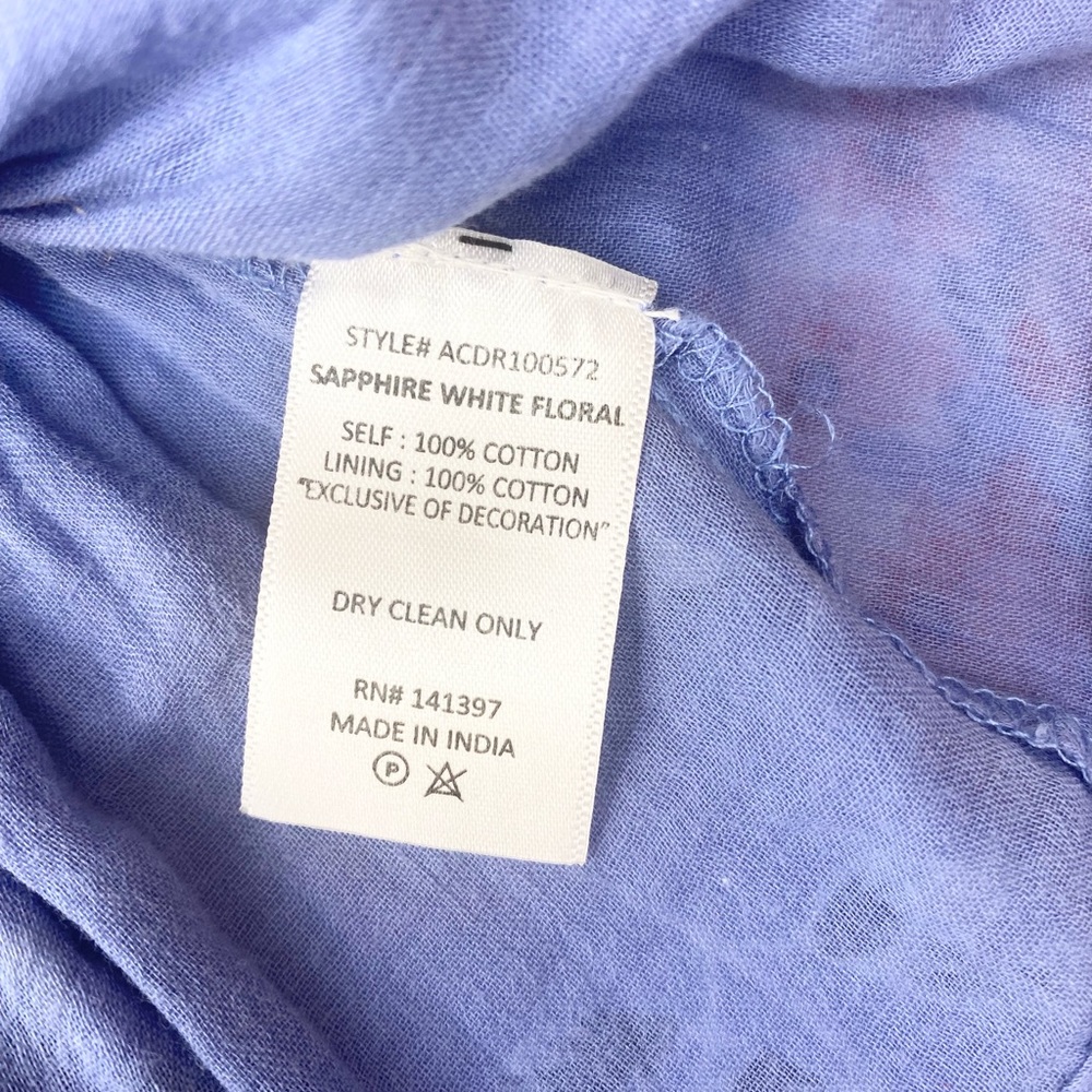 ASTR The Label  Anais Floral Smocked Dress Tiered Blue - Picture 9 of 16